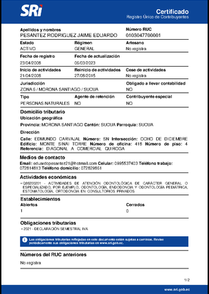 RUC Ejemplo